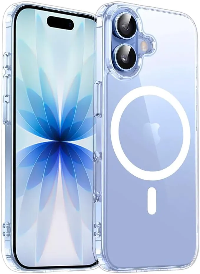 QsmQam Crystal Hybrid Back Case Cover Compatible with iPhone 17